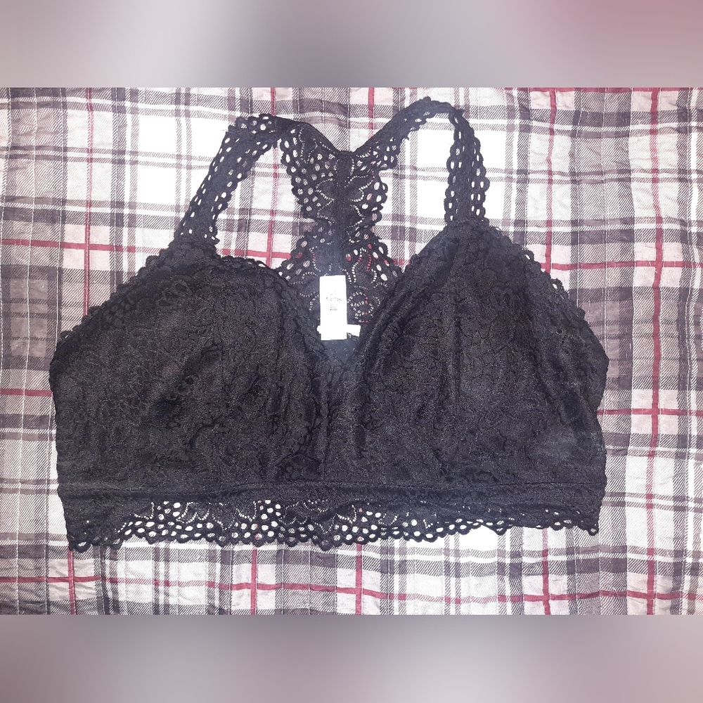 Maurices Black lace bralette 3x
